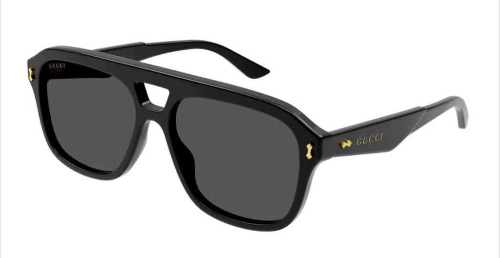 GG1263S 001 Aviator Shape Black Gold